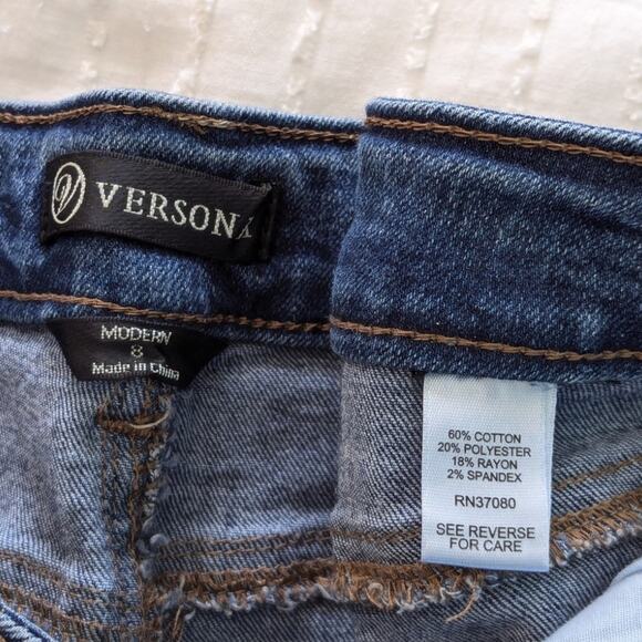 Versona Contrast Panel Flare Jeans size 8 - Picture 5 of 5